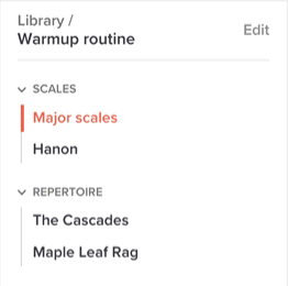 Animation of toggling header
