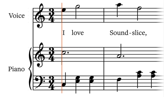 Animation of persistent notations