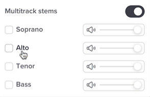 Screenshot of activing solo on a stem