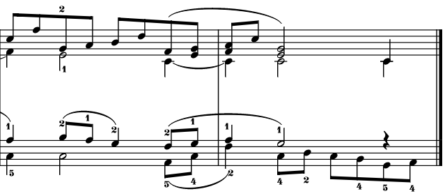 Screenshot of new fingerings