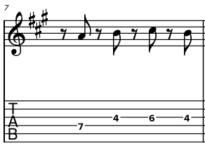 Screenshot of TAB clef