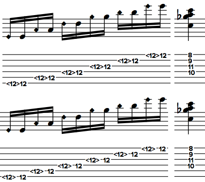 Screenshot of centered tab