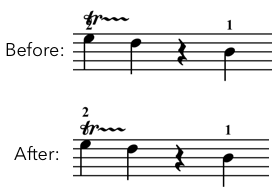 Screenshot of notation