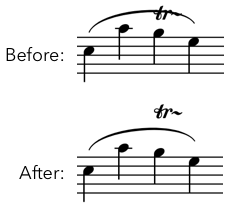 Screenshot of notation