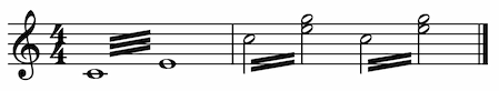 Screenshot of tremolo notation